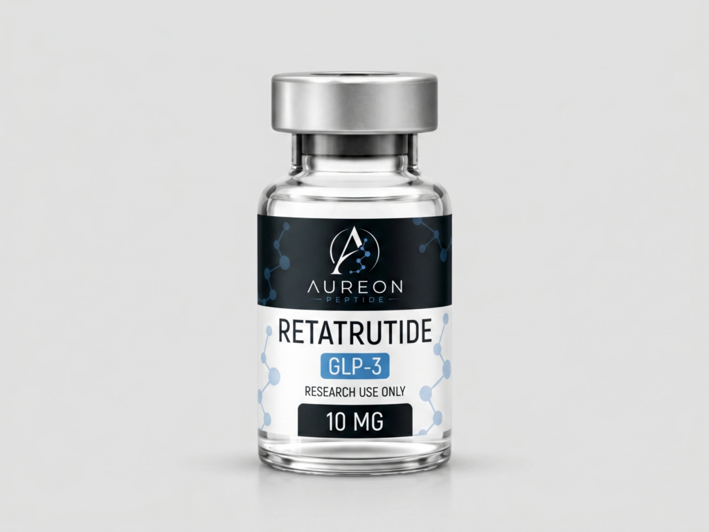 Retatrutide 10 mg Forschungspeptid im Vial von Aureon