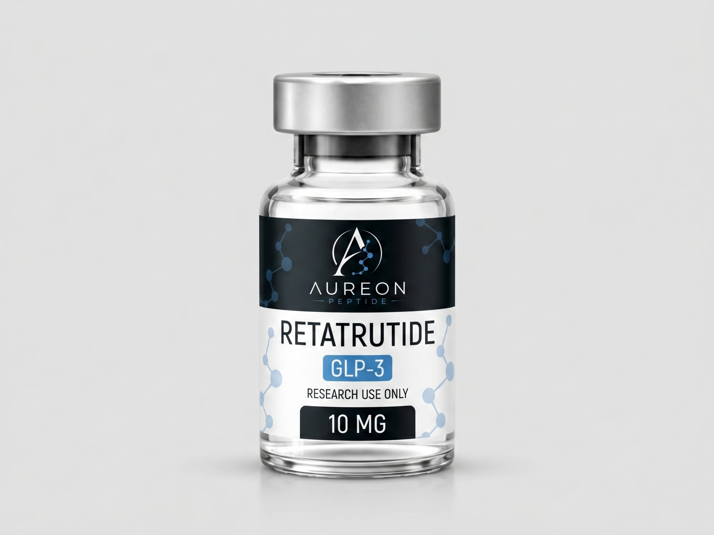 Retatrutide 10 mg Forschungspeptid im Vial von Aureon